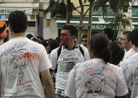 Opiskelijoiden 'toimintap�iv�' Setubalissa, lukukausimaksuja vastaan